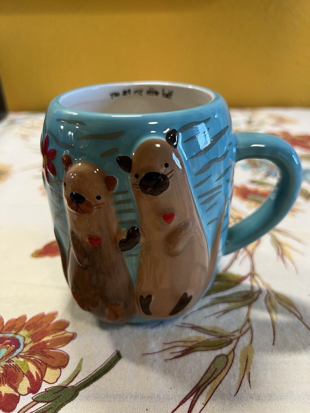 Natural Life 3d Otter mug "You are my otter half"